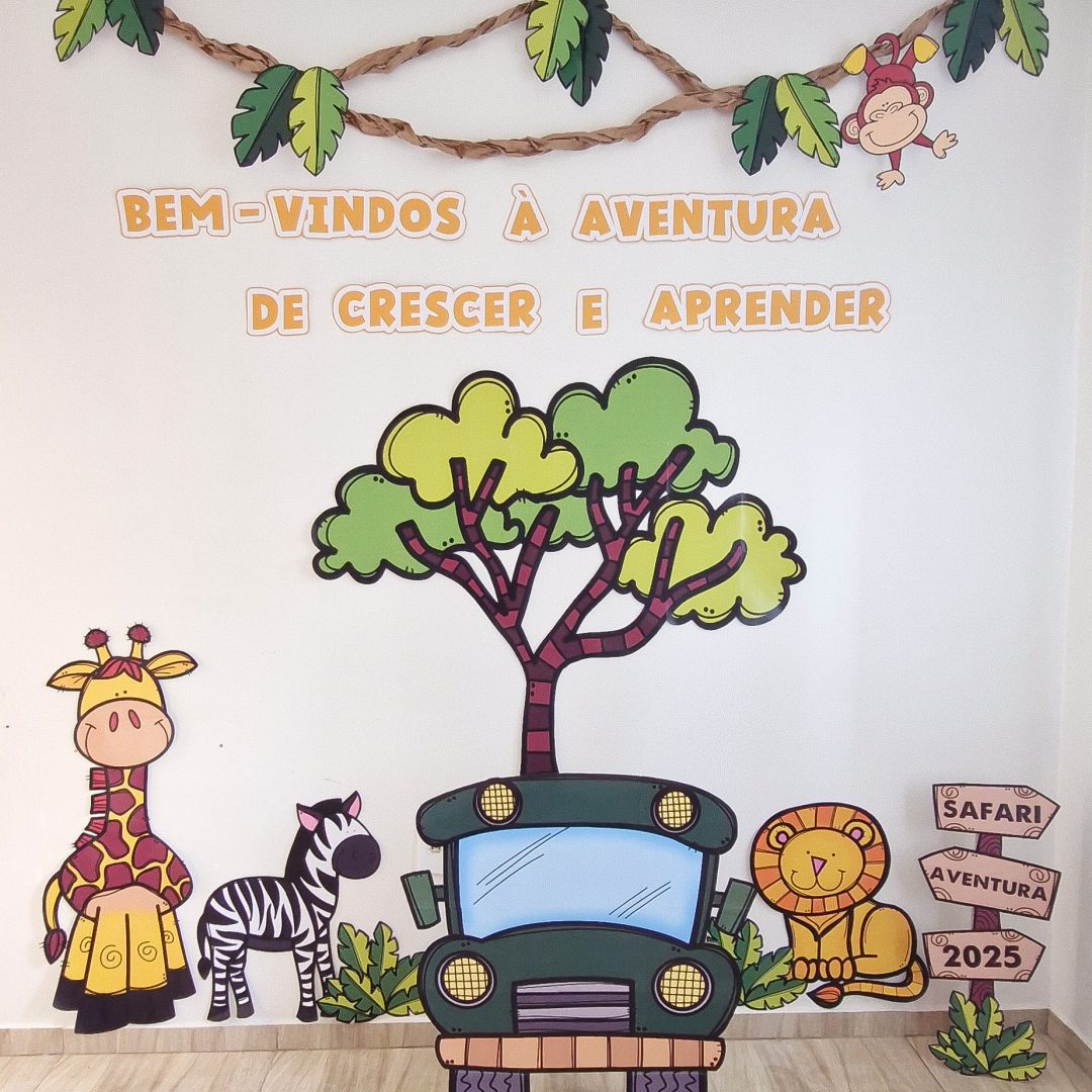 Painel Volta Às Aulas - Tema Safari