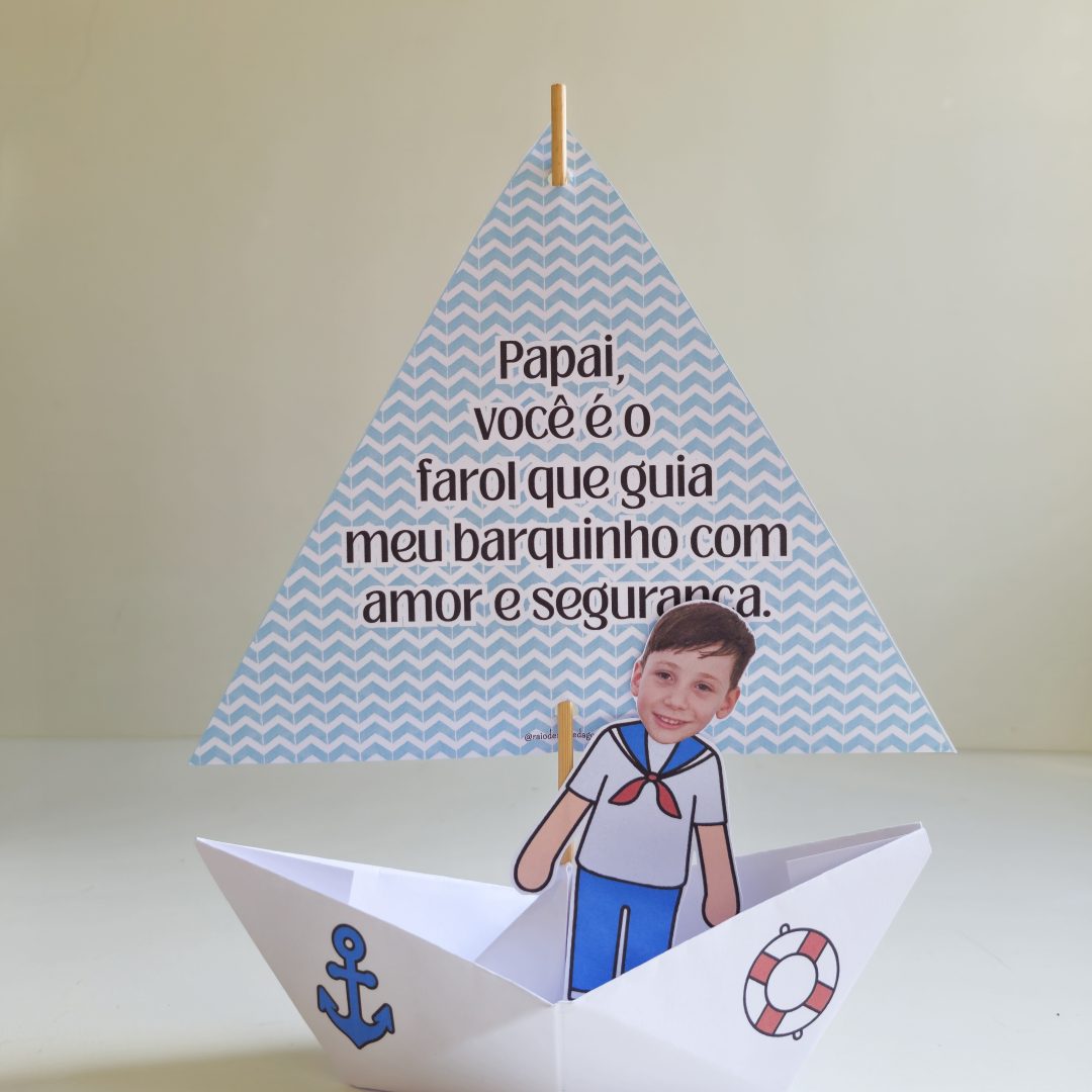 Cartão Dia dos Pais - Barquinho