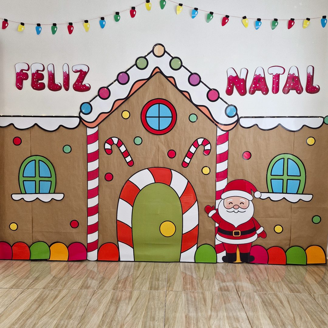 Painel Casa Encantada do Papai Noel