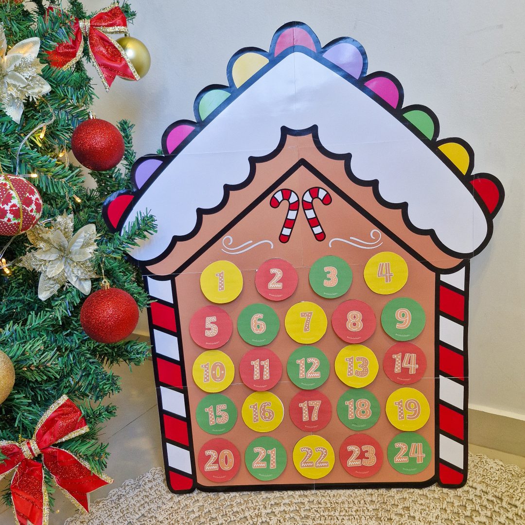 Painel Calendário do Advento - Casa de Gengibre