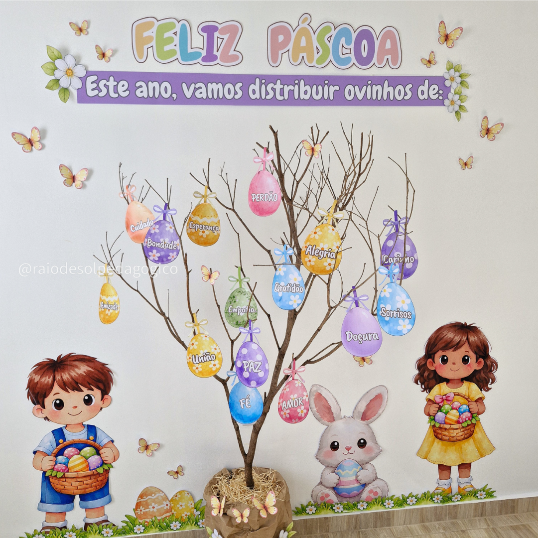 Painel de Páscoa - Tema Ovinhos de Valores