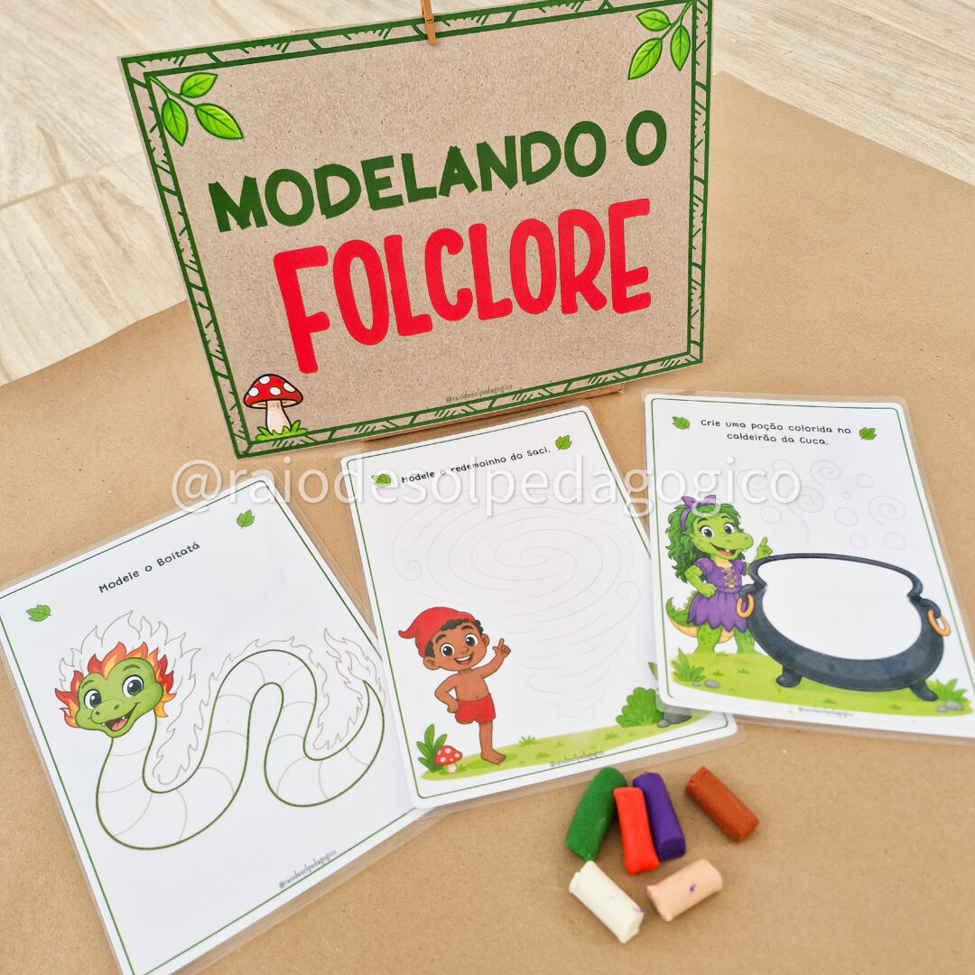 Modelando o Folclore - Cards de Massinha